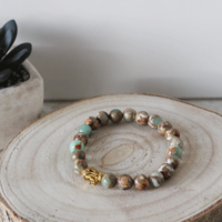 Serpentiniet armband - 8mm (New Jade)