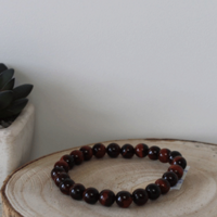 armband tijgeroog rood