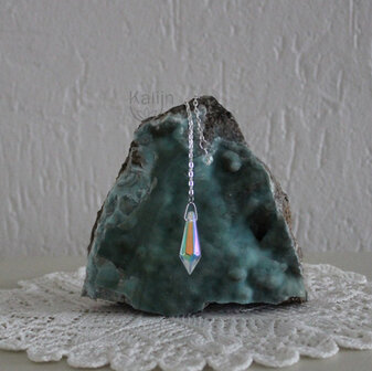 Pendel opaal kristal3,4 cm