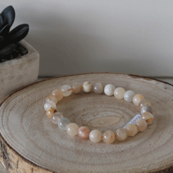 Maansteen armband 8mm