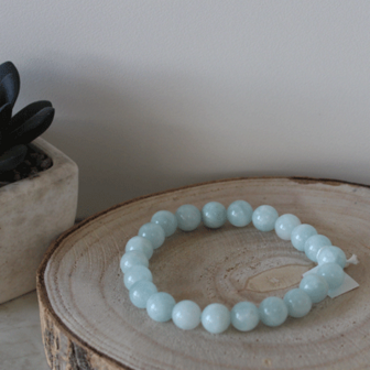 armband aquamarijn 8mm