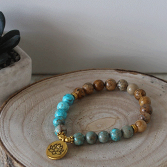 Turkoois &amp; Jaspis armband - 8mm