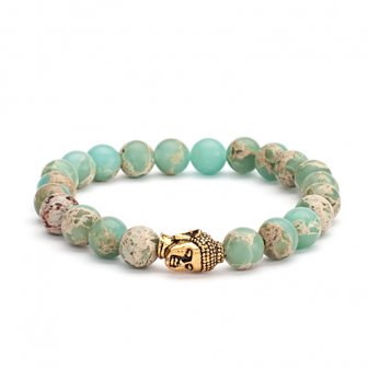 armband boeddha serpentijn