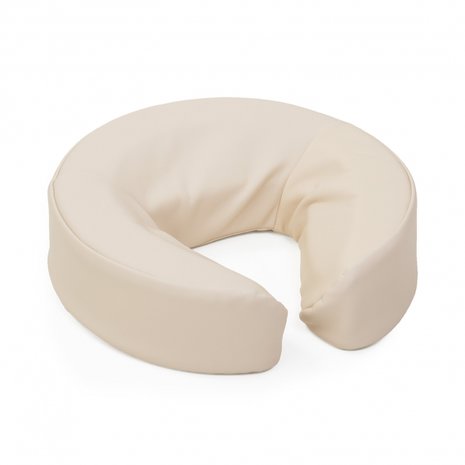 rond gezicht kussen beige