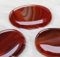 Carneool massage steen - ca. 7 cm