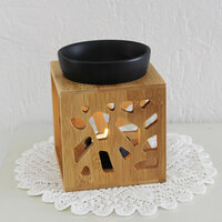 Geurbrander zwart met gratis flesje olie 10ml