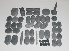 Basalt Hostones - set van 60 stenen