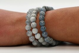 Aquamarijn armband 8mm