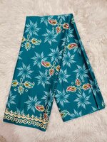 Thaise doek: bloemmotief Turkoois